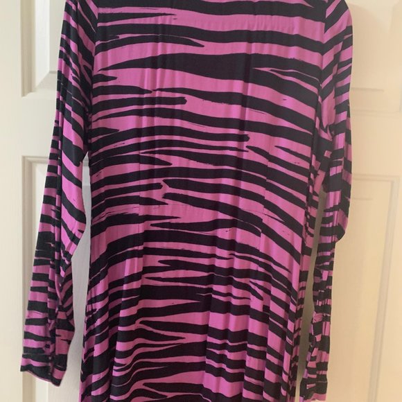 STIEGLITZ Sue pink zebra print maxi wrap dress size 40 (medium/large) - Picture 4 of 5